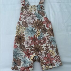 Janie and Jack Floral Kids Overalls - Multicolor